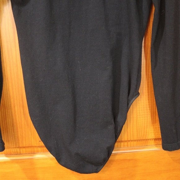 Victoria’s Secret Vintage 90s Black Bodysuit Gold Label Lace V-Neck Medium - Picture 6 of 15